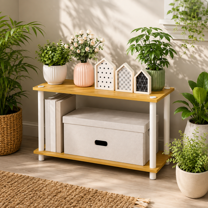 2-Tier Wood Plant Display Stand