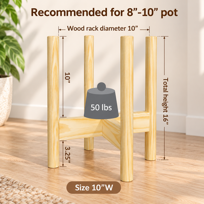 Mid-Century Modern Wood Plant Stand