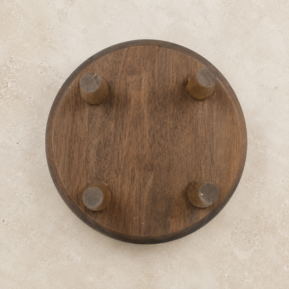 Round Wood Planter Display Stand
