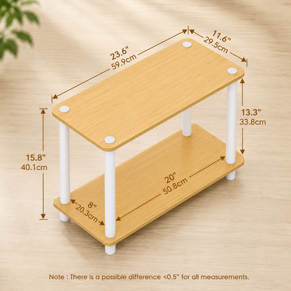 2-Tier Wood Plant Display Stand