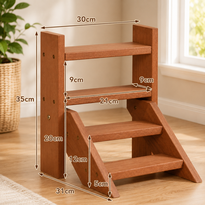 4-Tier Solid Wood Plant Stand